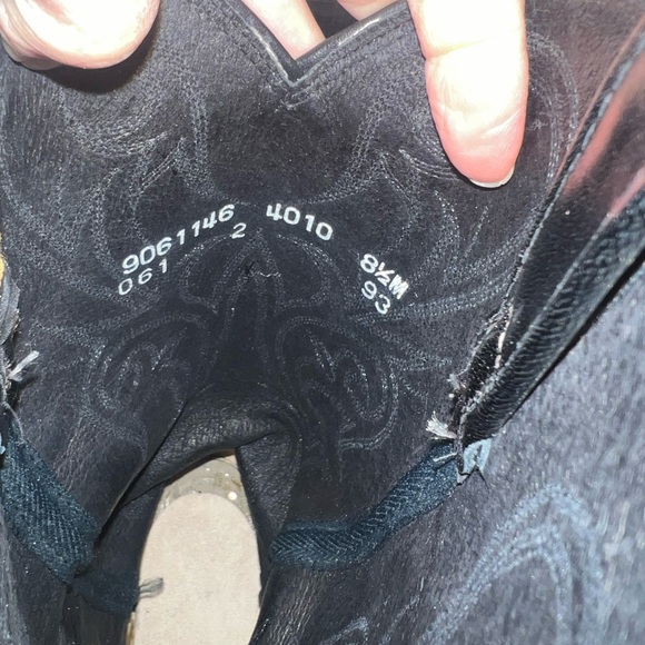 🖤Dan Post Black Western Boots — Women’s 8.5M, Lizard Embossed, Pointed Toe - Picture 7 of 7